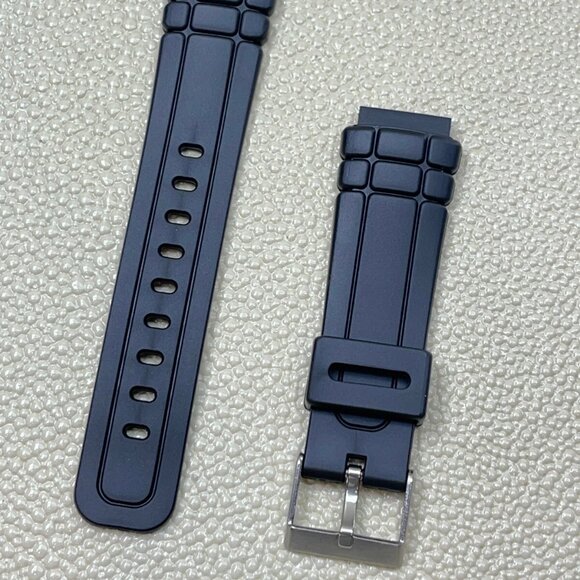 Hadley-Roma 18mm Black Rubber Sport Diver Watch Strap, Pin Buckle, MS930 - Picture 1 of 2